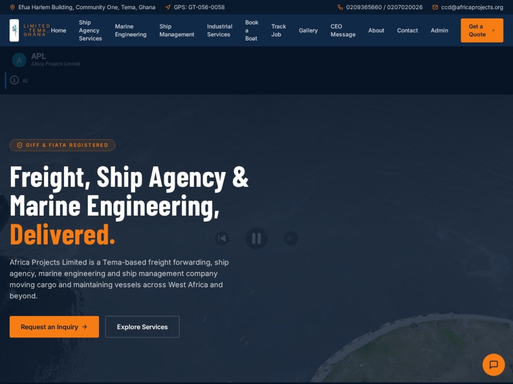 Africa Projects website